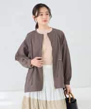 K2JFD24089 a.v.v(アー・ヴェ・ヴェ) ウエストドロストノーカラーブルゾン アイボリー