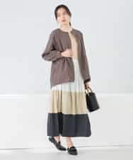 K2JFD24089 a.v.v(アー・ヴェ・ヴェ) ウエストドロストノーカラーブルゾン アイボリー