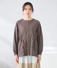 K2JFD24089 a.v.v(アー・ヴェ・ヴェ) ウエストドロストノーカラーブルゾン アイボリー