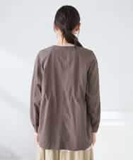 K2JFD24089 a.v.v(アー・ヴェ・ヴェ) ウエストドロストノーカラーブルゾン アイボリー