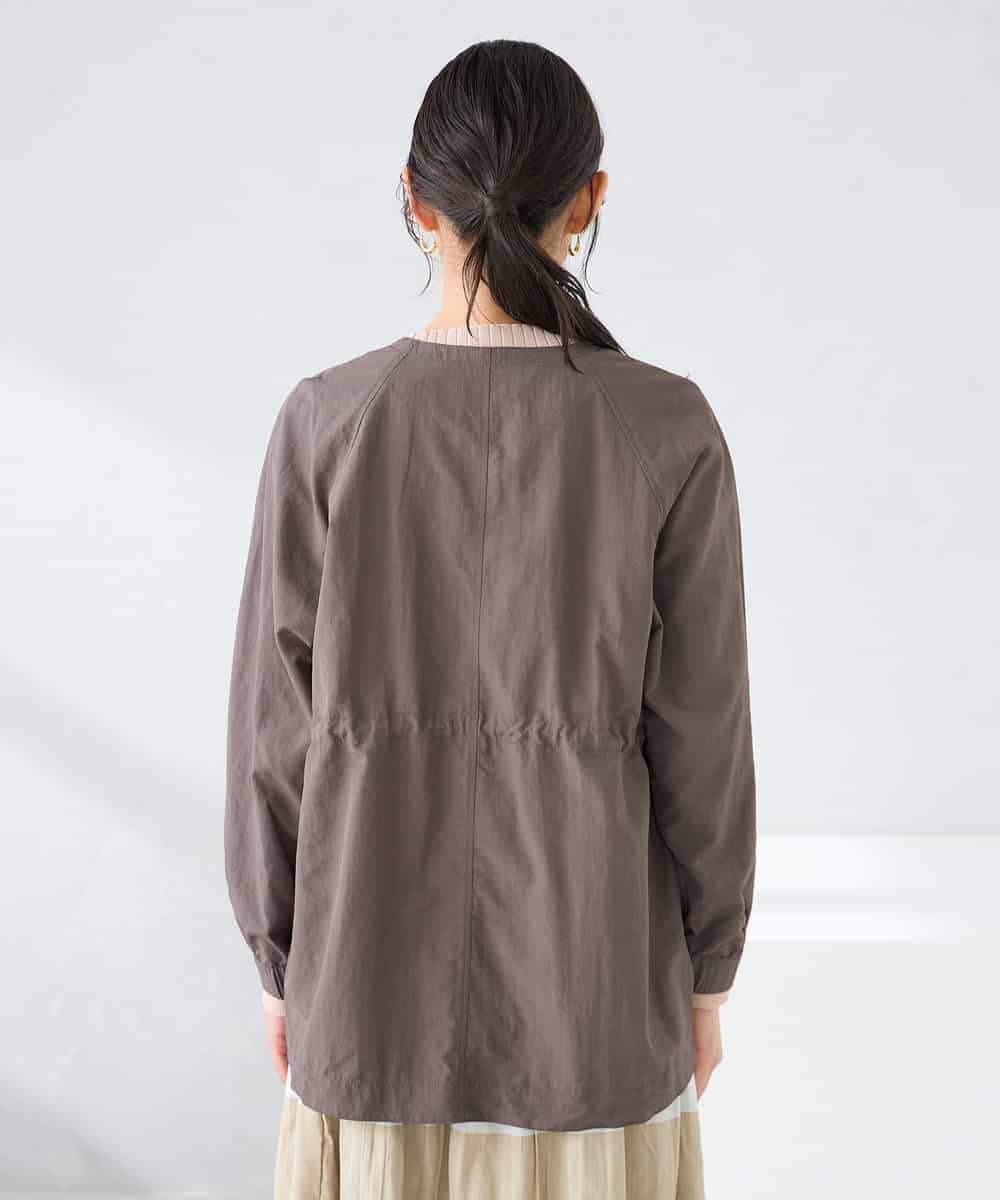 K2JFD24089 a.v.v(アー・ヴェ・ヴェ) ウエストドロストノーカラーブルゾン アイボリー