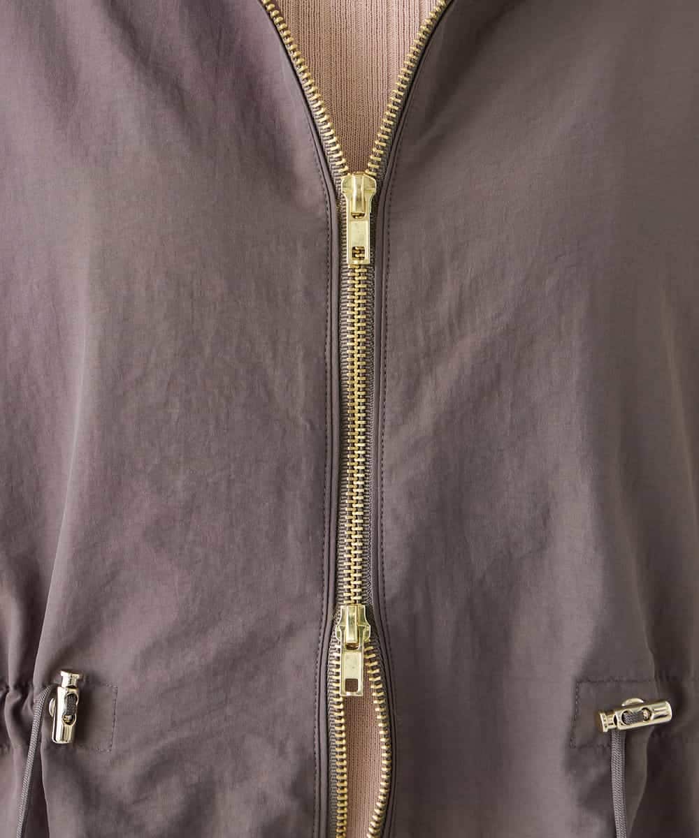 K2JFD24089 a.v.v(アー・ヴェ・ヴェ) ウエストドロストノーカラーブルゾン アイボリー