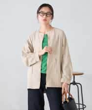 K2JFD24089 a.v.v(アー・ヴェ・ヴェ) ウエストドロストノーカラーブルゾン ベージュ