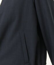 K2JFS03069 a.v.v(アー・ヴェ・ヴェ) 麻調ノーカラーブルゾン ネイビー