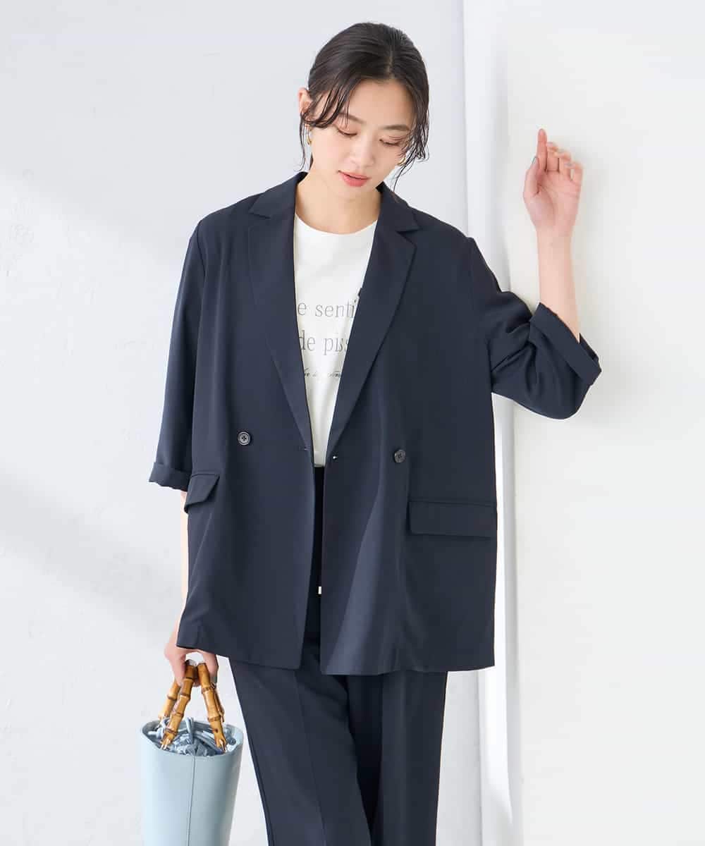 K2JGD06089 a.v.v ［支持率NO.1/接触冷感/速乾/UVカット/イージーケア］ハーフスリーブダブルジャケット