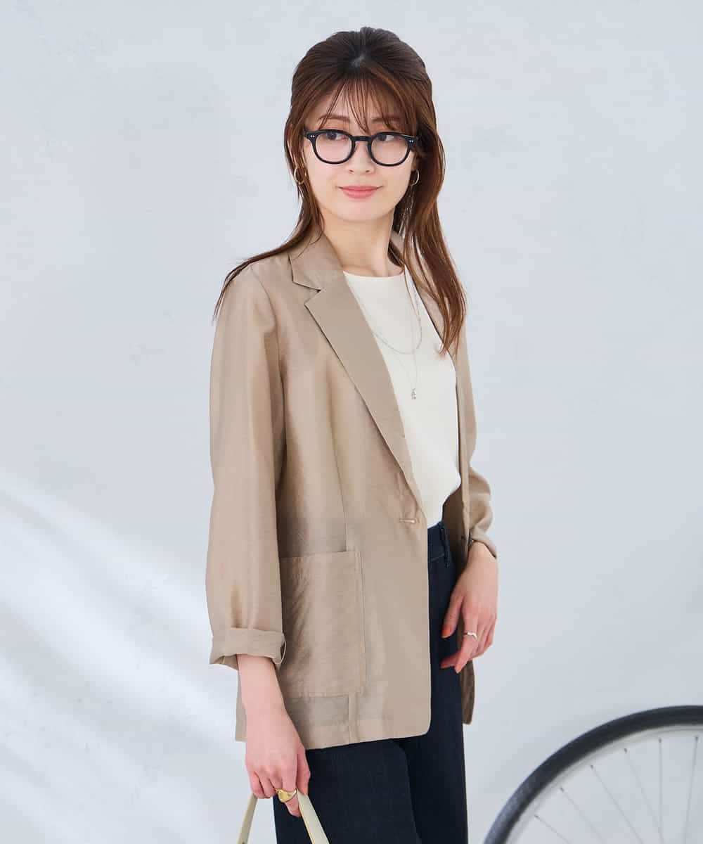 K2JGD16109 a.v.v(アー・ヴェ・ヴェ) シアーシングルジャケット モカ