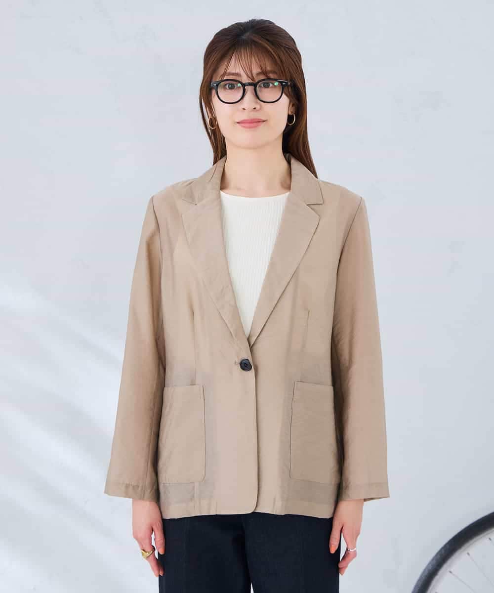 K2JGD16109 a.v.v(アー・ヴェ・ヴェ) シアーシングルジャケット モカ