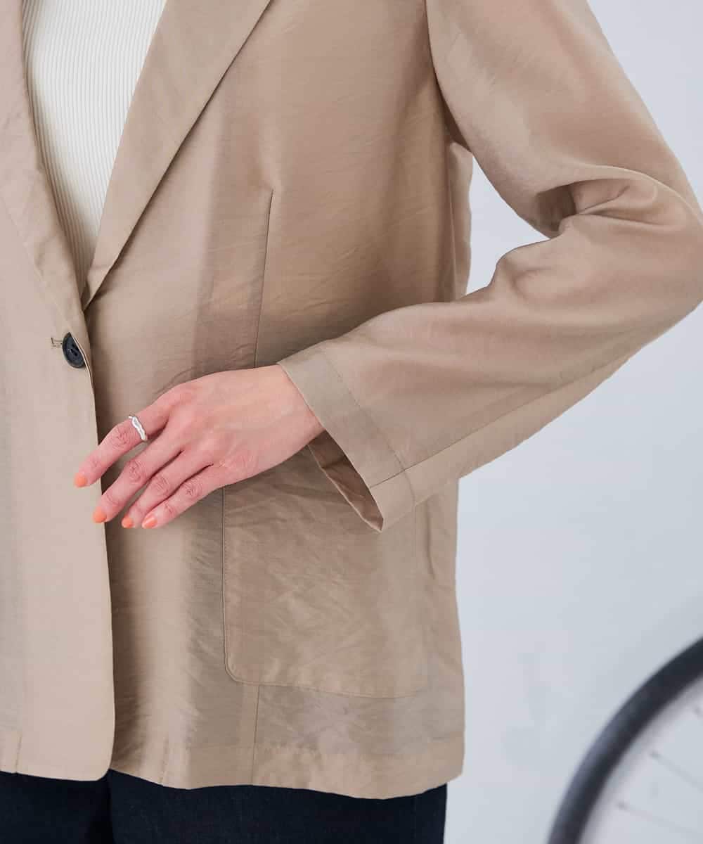 K2JGD16109 a.v.v(アー・ヴェ・ヴェ) シアーシングルジャケット モカ