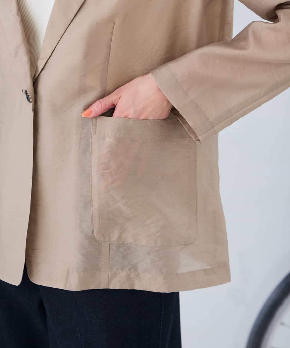 K2JGD16109 a.v.v(アー・ヴェ・ヴェ) シアーシングルジャケット モカ