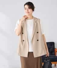 K2JGD17089 a.v.v(アー・ヴェ・ヴェ) シアーダブルジレ ベージュ