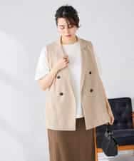 K2JGD17089 a.v.v(アー・ヴェ・ヴェ) シアーダブルジレ ベージュ