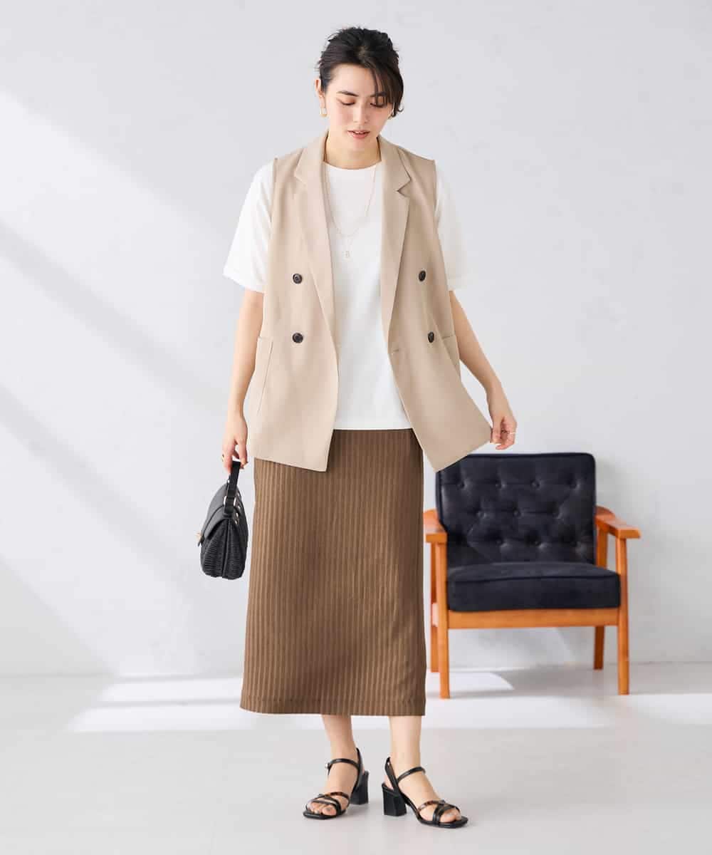 K2JGD17089 a.v.v(アー・ヴェ・ヴェ) シアーダブルジレ ベージュ