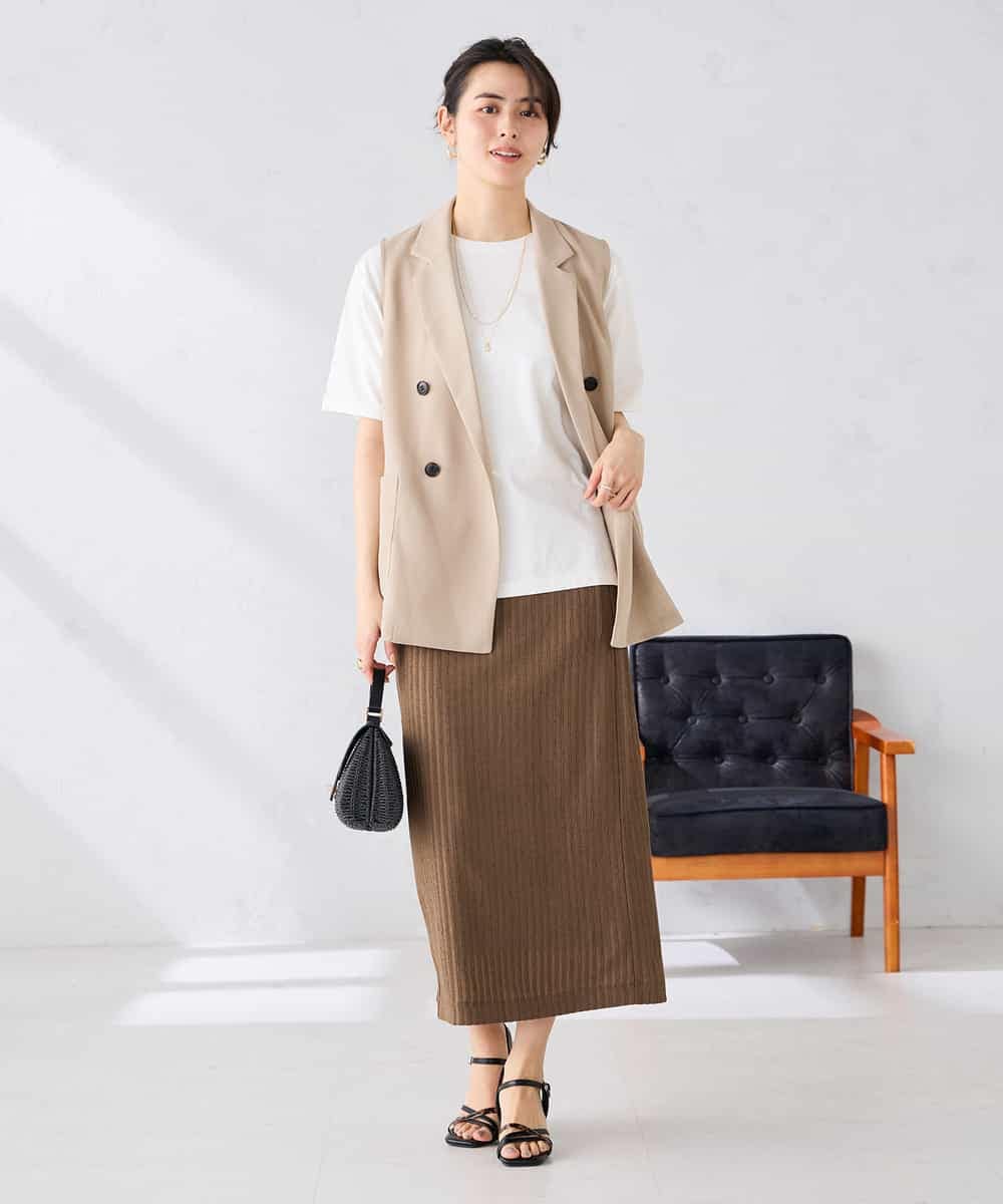 K2JGD17089 a.v.v(アー・ヴェ・ヴェ) シアーダブルジレ ベージュ