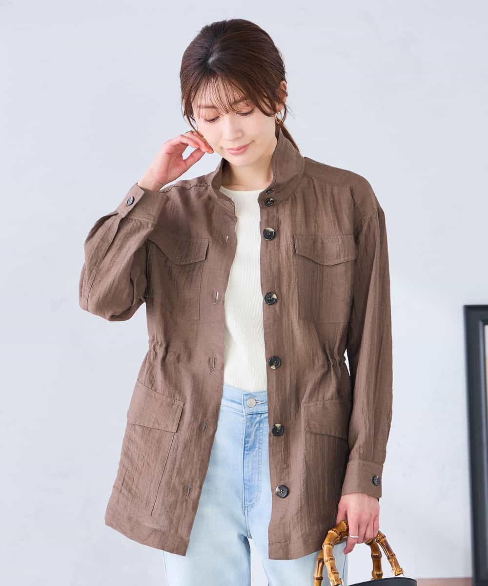 K2JGD19089 a.v.v(アー・ヴェ・ヴェ) シアーサファリジャケット ブラウン