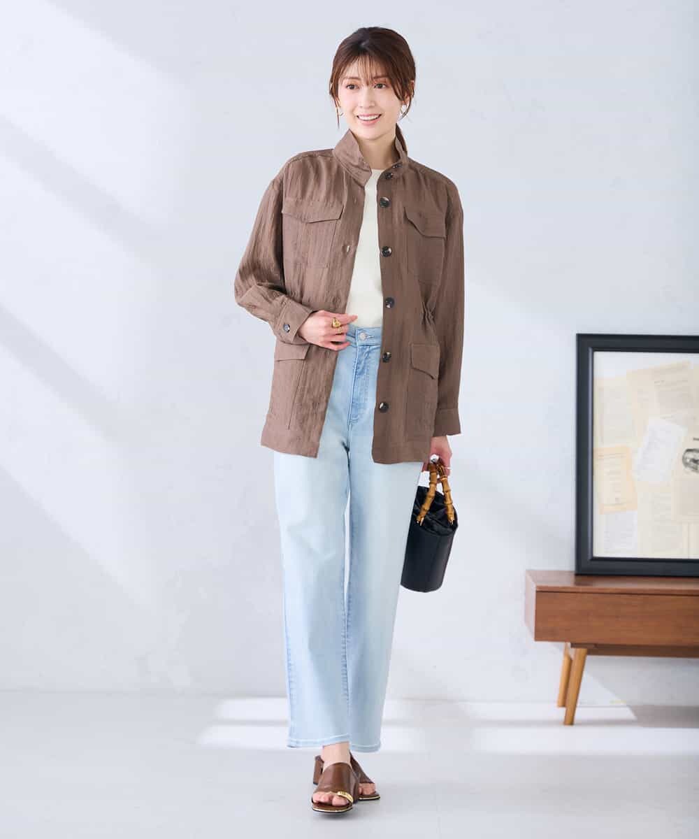 K2JGD19089 a.v.v(アー・ヴェ・ヴェ) シアーサファリジャケット ブラウン