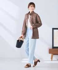 K2JGD19089 a.v.v(アー・ヴェ・ヴェ) シアーサファリジャケット ブラウン