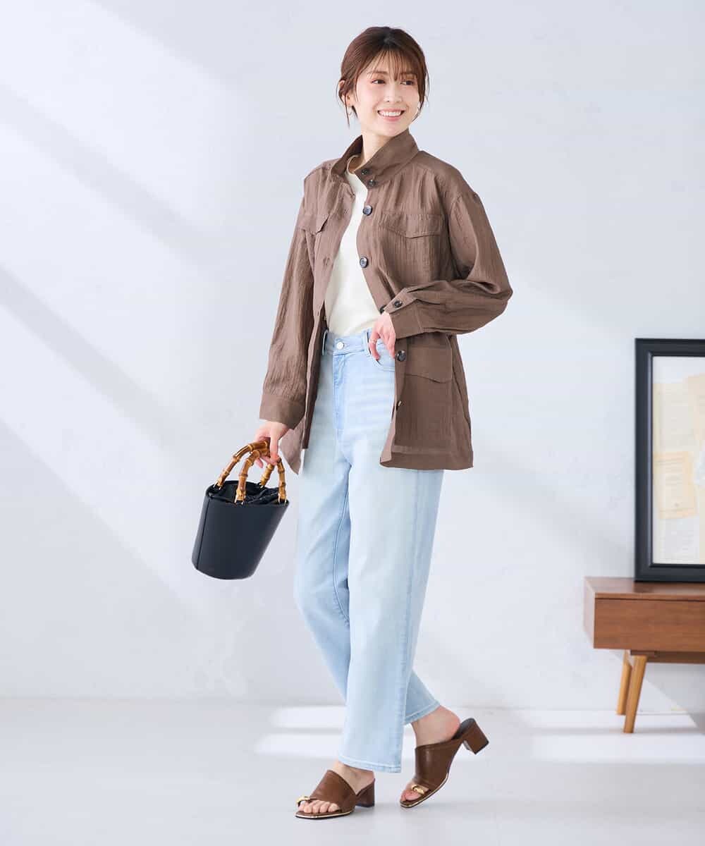 K2JGD19089 a.v.v(アー・ヴェ・ヴェ) シアーサファリジャケット ブラウン