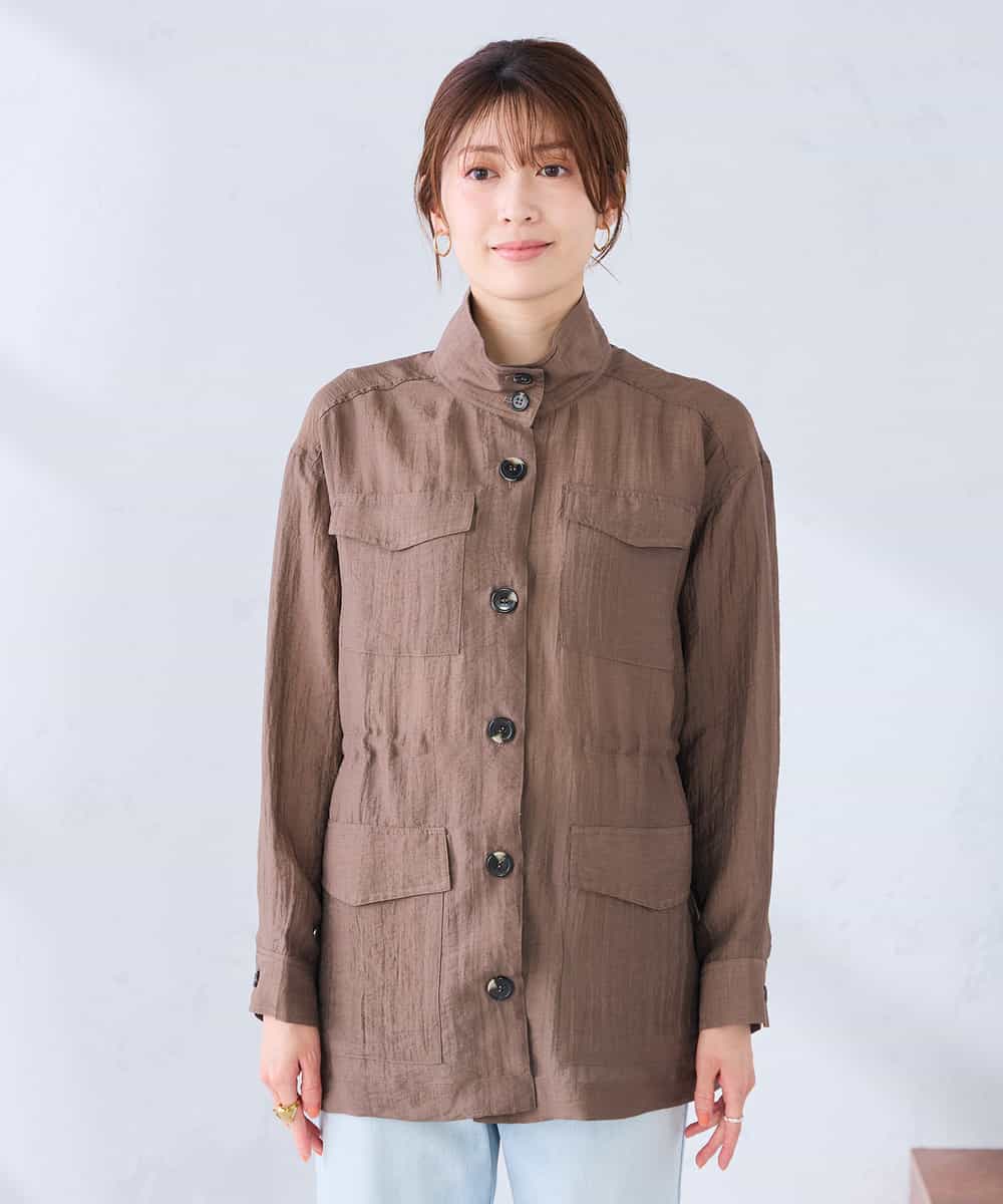 K2JGD19089 a.v.v(アー・ヴェ・ヴェ) シアーサファリジャケット ブラウン