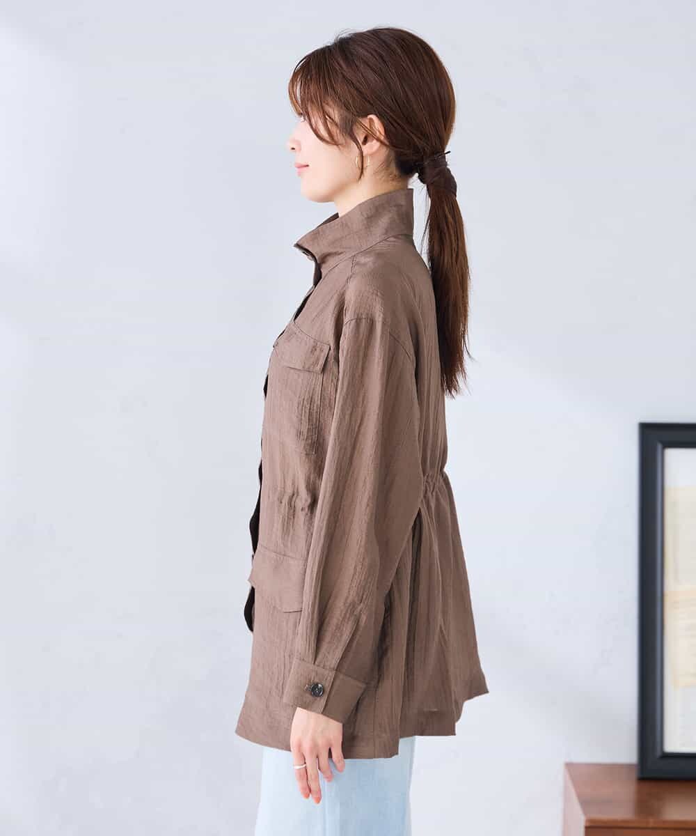 K2JGD19089 a.v.v(アー・ヴェ・ヴェ) シアーサファリジャケット ブラウン