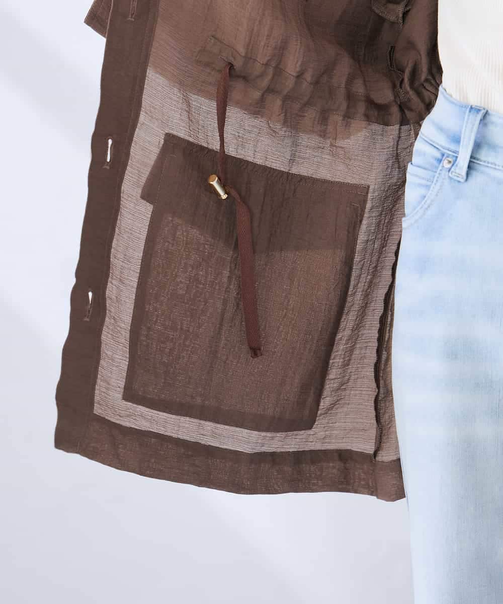 K2JGD19089 a.v.v(アー・ヴェ・ヴェ) シアーサファリジャケット ブラウン