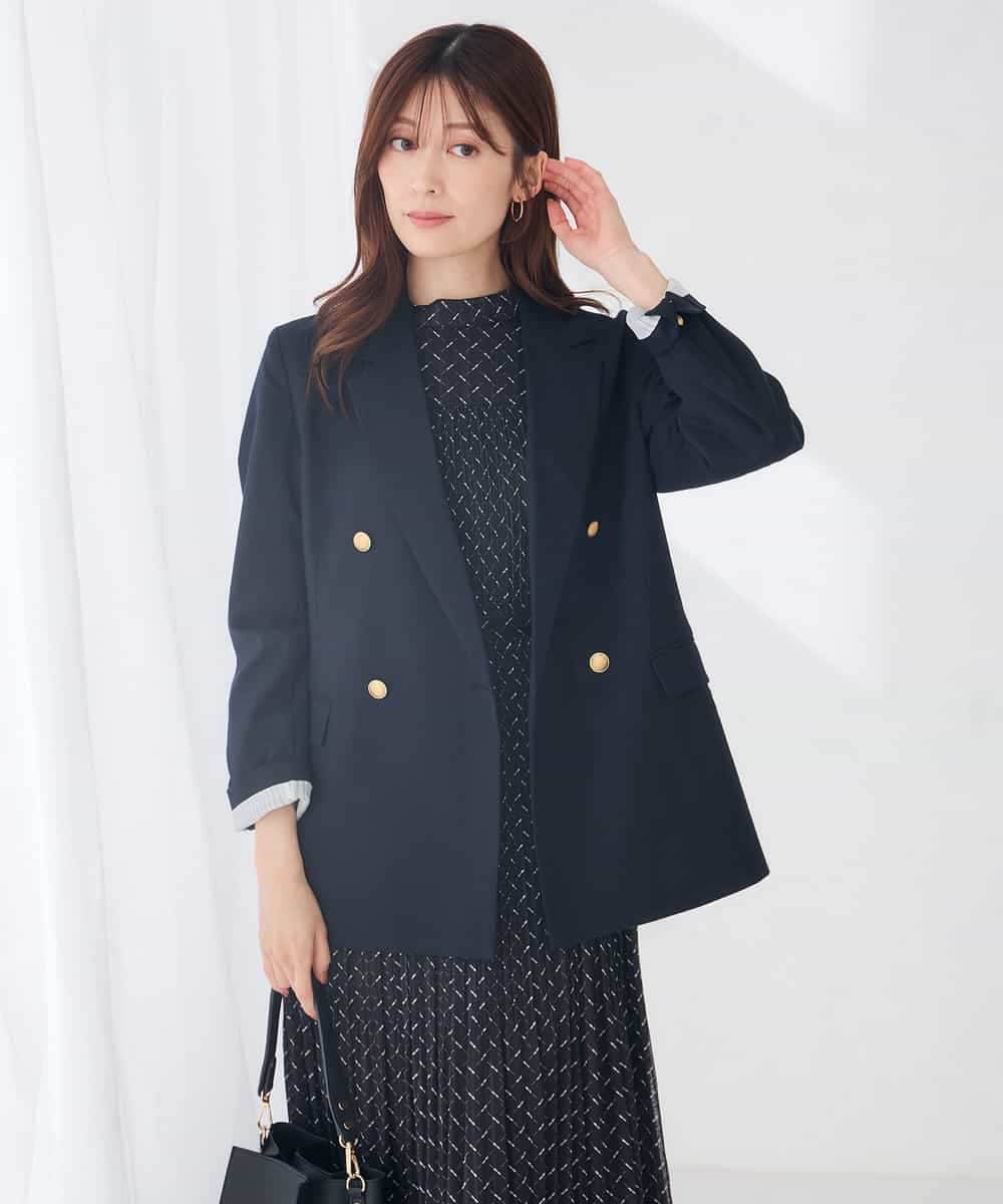 K2JJD02119 a.v.v(アー・ヴェ・ヴェ) Wブレストジャケット ネイビー