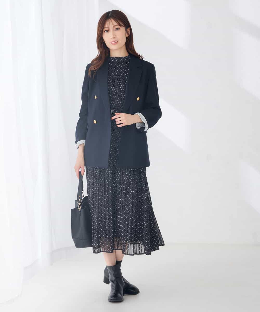 K2JJD02119 a.v.v(アー・ヴェ・ヴェ) Wブレストジャケット ネイビー