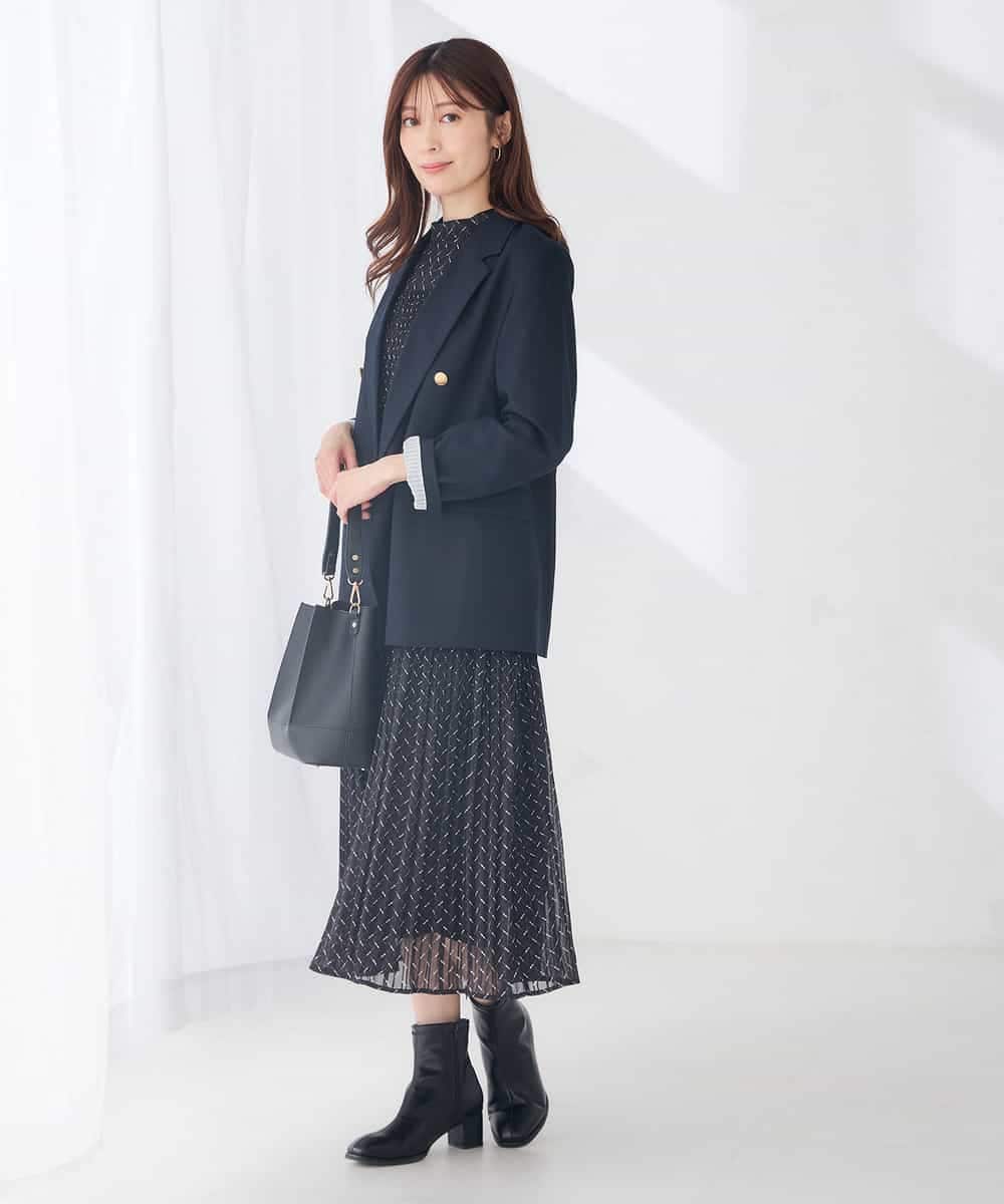 K2JJD02119 a.v.v(アー・ヴェ・ヴェ) Wブレストジャケット ネイビー