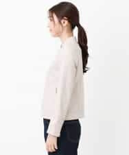 K2JJJ08079 a.v.v(アー・ヴェ・ヴェ) フェイクレザーノーカラージャケット ベージュ