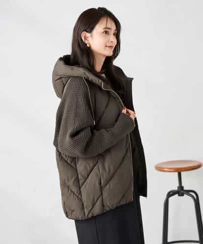 K2JKA04139 a.v.v キルトニットドッキングジャケット