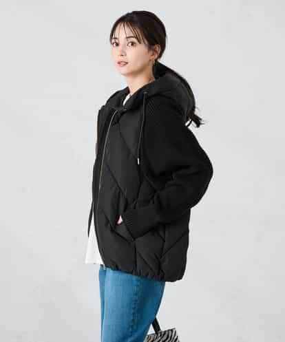 K2JKA04139 a.v.v キルトニットドッキングジャケット