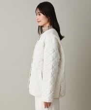K2JLS19089 a.v.v(アー・ヴェ・ヴェ) ノーカラーキルトジャケット アイボリー