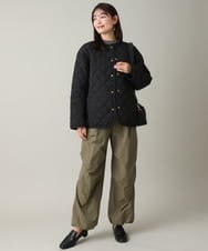 K2JLS19089 a.v.v(アー・ヴェ・ヴェ) ノーカラーキルトジャケット アイボリー