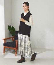 K2KAD05029 a.v.v(アー・ヴェ・ヴェ) シアーストレッチハイネックトップス アイボリー