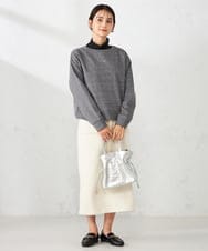 K2KAD05029 a.v.v(アー・ヴェ・ヴェ) シアーストレッチハイネックトップス アイボリー