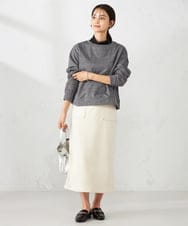 K2KAD05029 a.v.v(アー・ヴェ・ヴェ) シアーストレッチハイネックトップス アイボリー