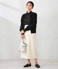 K2KAD05029 a.v.v(アー・ヴェ・ヴェ) シアーストレッチハイネックトップス アイボリー