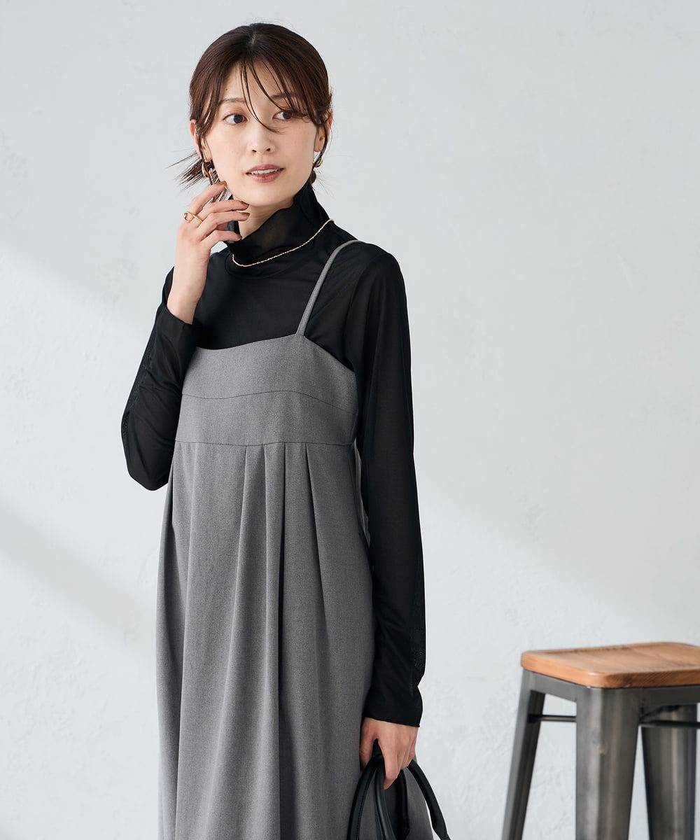 K2KAD05029 a.v.v(アー・ヴェ・ヴェ) シアーストレッチハイネックトップス アイボリー