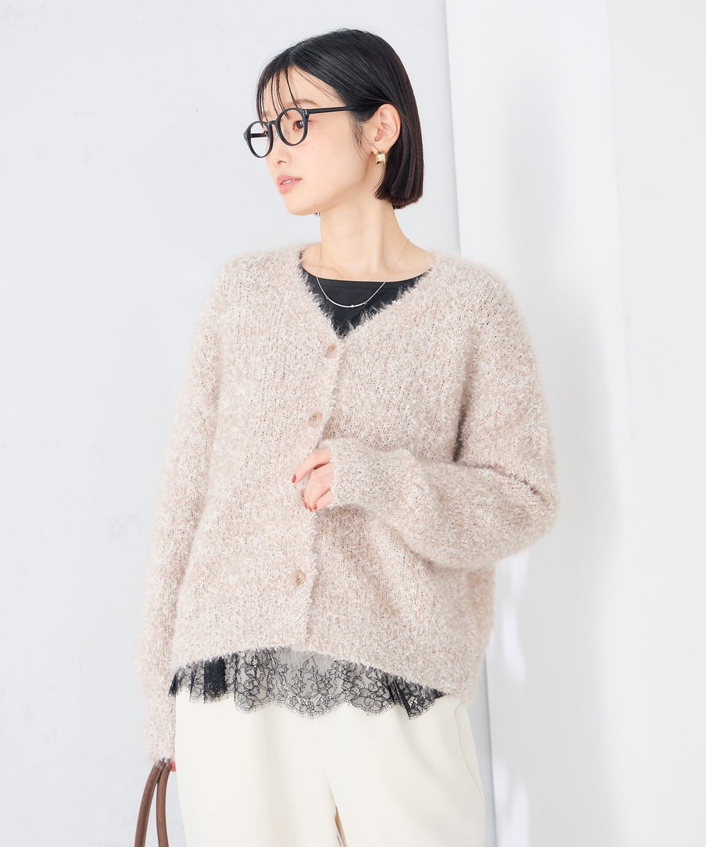 K2KAG03035 a.v.v(アー・ヴェ・ヴェ) 【雑誌InRed(宝島社)11月号掲載】チュールレースヘムロンT ホワイト