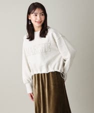 K2KAV46044 a.v.v(アー・ヴェ・ヴェ) ドロストヘムショートロゴスウェット アイボリー