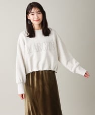 K2KAV46044 a.v.v(アー・ヴェ・ヴェ) ドロストヘムショートロゴスウェット アイボリー