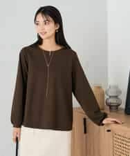 K2KBD45044 a.v.v(アー・ヴェ・ヴェ) 千鳥ジャガードトップス ブラウン