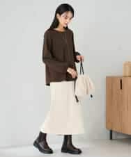 K2KBD45044 a.v.v(アー・ヴェ・ヴェ) 千鳥ジャガードトップス ブラウン