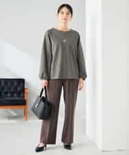 K2KBD45044 a.v.v(アー・ヴェ・ヴェ) 千鳥ジャガードトップス ブラウン