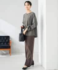 K2KBD45044 a.v.v(アー・ヴェ・ヴェ) 千鳥ジャガードトップス ブラウン