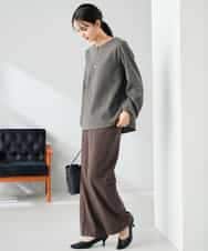 K2KBD45044 a.v.v(アー・ヴェ・ヴェ) 千鳥ジャガードトップス ブラウン