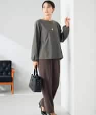 K2KBD45044 a.v.v(アー・ヴェ・ヴェ) 千鳥ジャガードトップス ブラウン