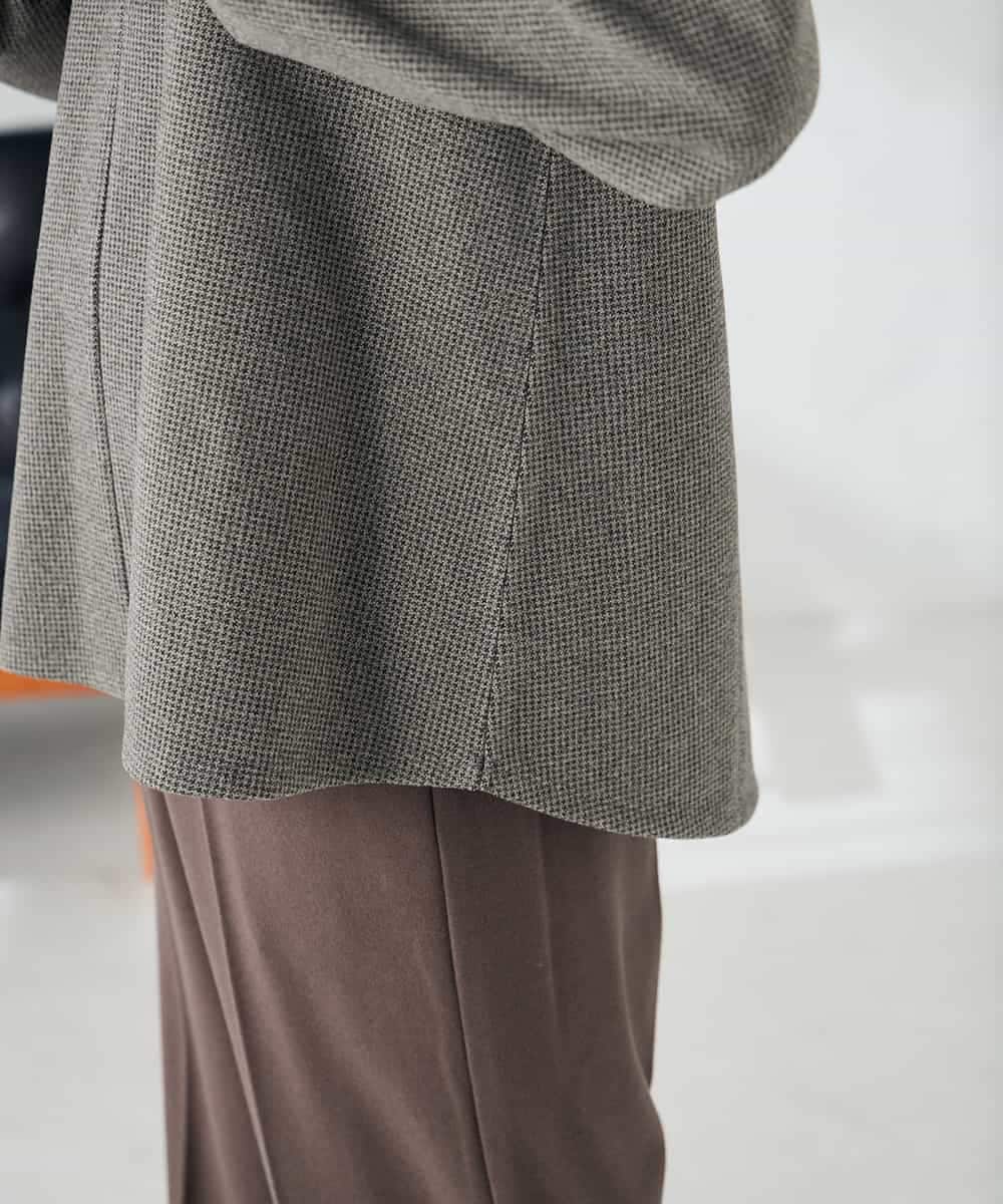 K2KBD45044 a.v.v(アー・ヴェ・ヴェ) 千鳥ジャガードトップス ブラウン