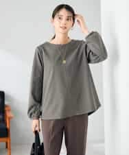 K2KBD45044 a.v.v(アー・ヴェ・ヴェ) 千鳥ジャガードトップス ブラック