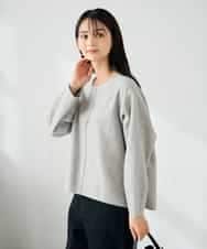 K2KBD48059 a.v.v(アー・ヴェ・ヴェ) 【洗える/ストレッチ 】ウールライクジャージプルオーバー ベージュ