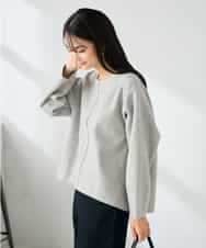 K2KBD48059 a.v.v(アー・ヴェ・ヴェ) 【洗える/ストレッチ 】ウールライクジャージプルオーバー ベージュ